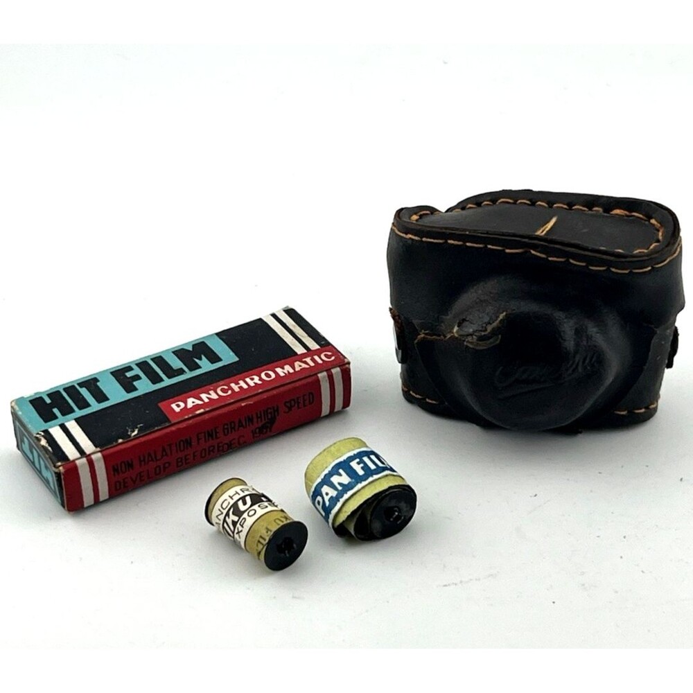 1950’s Hamco miniature camera w/case Multiple Rolls Film Japan Japanese Rare